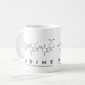Mug de nom de peptide nadine (Devant gauche)