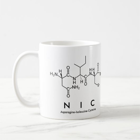 Mug de nom de peptide nic (Gauche)