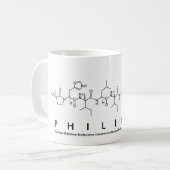 Mug de nom de peptide Philippe (Devant gauche)