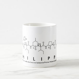 Mug de nom de peptide Philippe