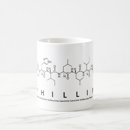Mug de nom de peptide Phillip (Centre)