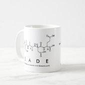 Mug de nom de peptide Sade (Devant gauche)