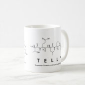 Mug de nom de peptide Telly (Devant droit)