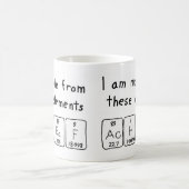 Mug de nom de table périodique Achraf (Centre)
