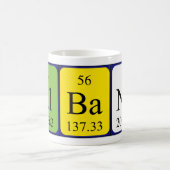 Mug de nom de table périodique Albane (Centre)