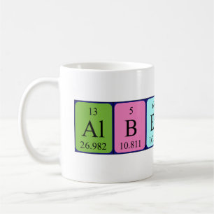 Mug de nom de table périodique Albertina