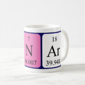 Mug de nom de table périodique Arnar (Devant droit)