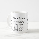 Mug de nom de table périodique Arnar (Devant gauche)