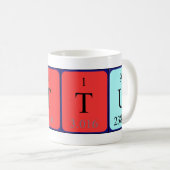Mug de nom de table périodique Arttu (Devant droit)