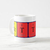 Mug de nom de table périodique Bettina (Devant gauche)