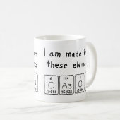 Mug de nom de table périodique Cason (Devant droit)
