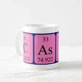 Mug de nom de table périodique Cason (Devant gauche)