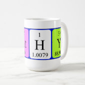 Mug de nom de table périodique Cathy (Devant droit)