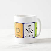 Mug de nom de table périodique de Cydney (Devant droit)