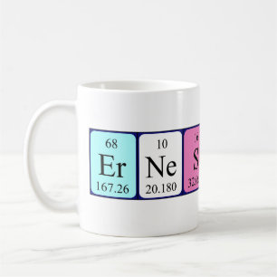 Mug de nom de table périodique de l'erreur