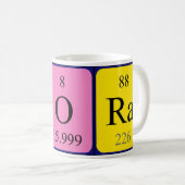 Mug de nom de table périodique de Noora (Devant droit)