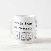 Mug de nom de table périodique Dhruv (Devant gauche)
