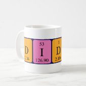 Mug de nom de table périodique Didier (Devant gauche)