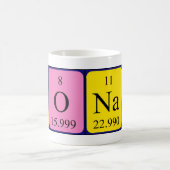 Mug de nom de table périodique Donata (Centre)
