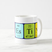 Mug de nom de table périodique Ernestina (Devant droit)