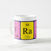 Mug de nom de table périodique Franca (Devant gauche)