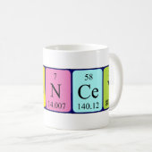 Mug de nom de table périodique Francey (Devant droit)