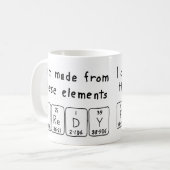 Mug de nom de table périodique gratuit (Devant gauche)