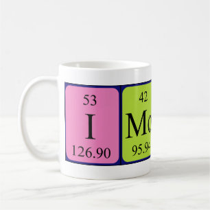 Mug de nom de table périodique Imogene