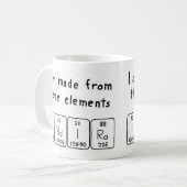 Mug de nom de table périodique Indira (Devant gauche)