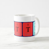 Mug de nom de table périodique Kerttu (Devant droit)