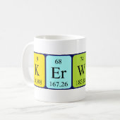 Mug de nom de table périodique Kerwin (Devant gauche)