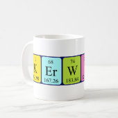 Mug de nom de table périodique Kerwinn (Devant gauche)