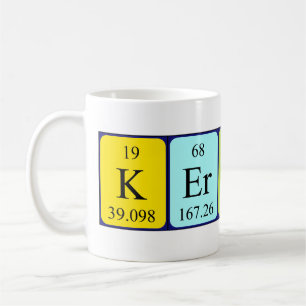 Mug de nom de table périodique Kerynne