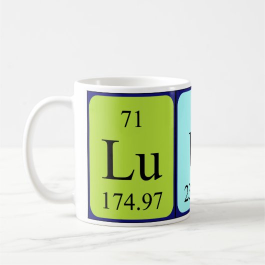 Mug de nom de table périodique Luuk (Gauche)