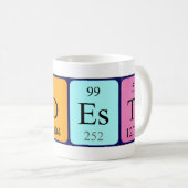 Mug de nom de table périodique Modeste (Devant droit)
