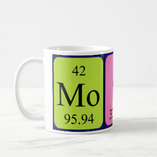 Mug de nom de table périodique Moss