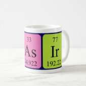Mug de nom de table périodique Nasir (Devant droit)
