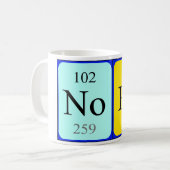 Mug de nom de table périodique Nora (Devant gauche)