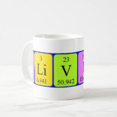 Mug de nom de table périodique Oliviero (Devant gauche)