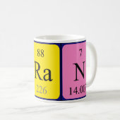 Mug de nom de table périodique Oran (Devant droit)