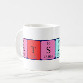 Mug de nom de table périodique Setsuko (Devant gauche)