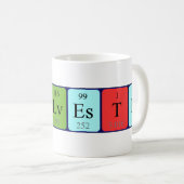Mug de nom de table périodique Sylvester (Devant droit)