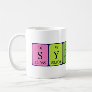 Mug de nom de table périodique Sylvester