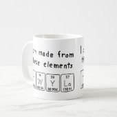 Mug de nom de table périodique Twyla (Devant gauche)