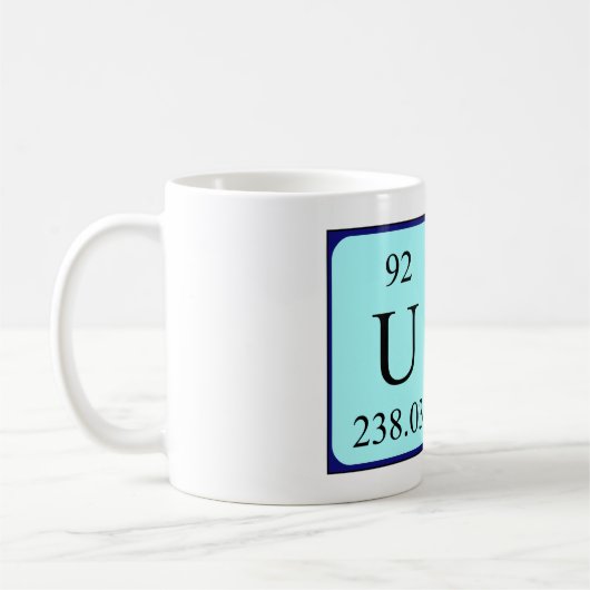 Mug de nom de table périodique Ula (Gauche)