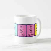 Mug de nom de table périodique Youssra (Devant droit)