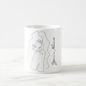 Mug de nom d'écriture de luxe - Design de script é (Centre)