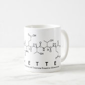 Mug de nom du peptide Linette (Devant droit)