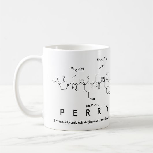 Mug de nom du peptide Perry (Gauche)