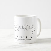 Mug de nom du peptide Sylvain (Devant droit)